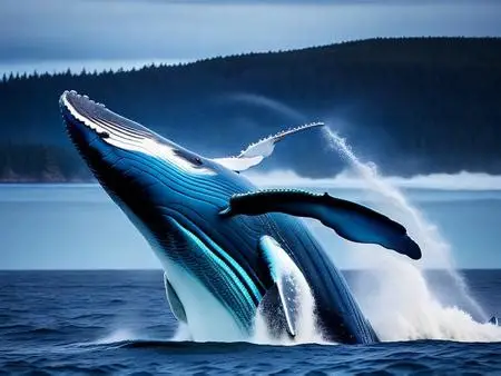 Whale in the ocean